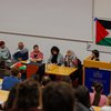 Študenti nadaljujejo protestno zasedbo FDV v podporo Palestincem