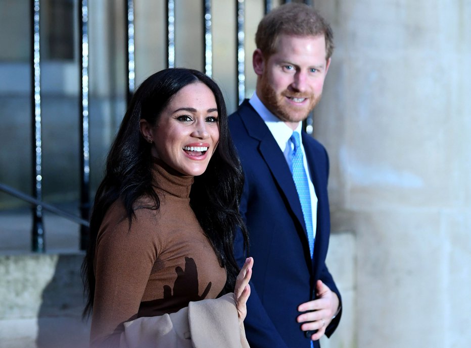 Fotografija: Princ Harry in Meghan. FOTO: Pool Reuters