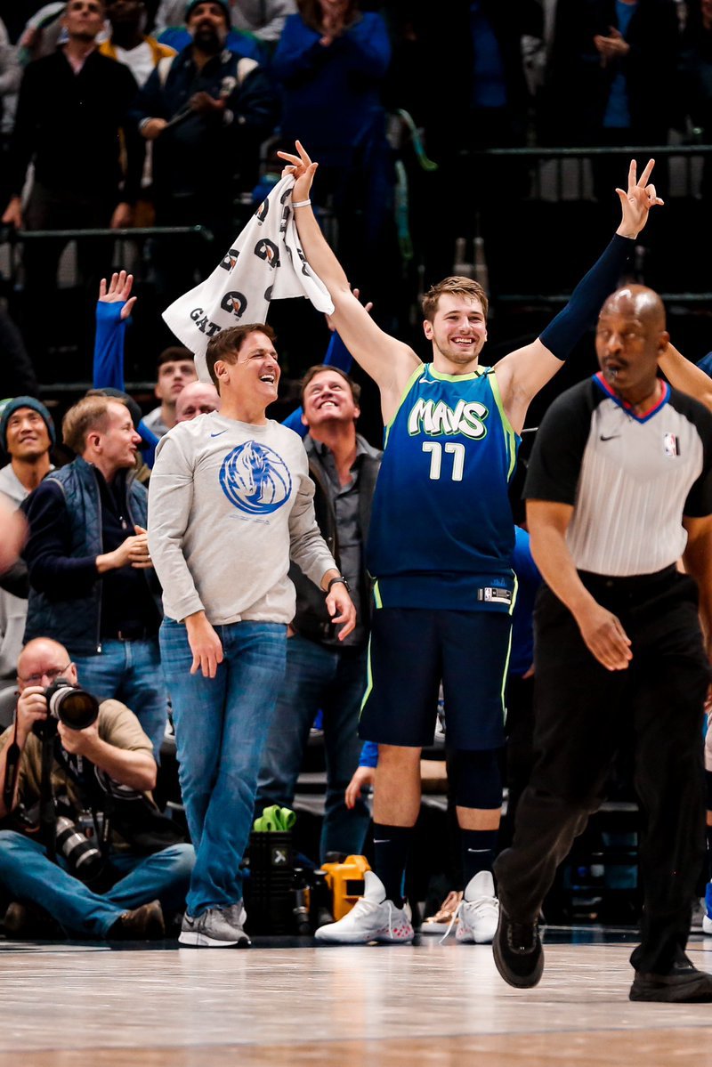 Fotografija: Več kot igra! je ob Dončićevem vzponu večkrat dejal predsednik kluba Dallas Mavericks Mark Cuban, na fotografiji levo.