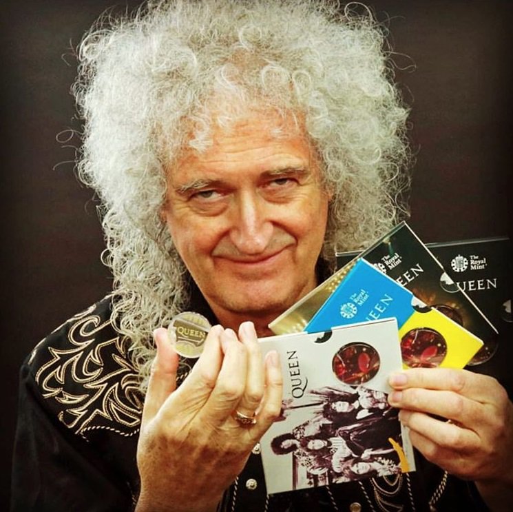 Fotografija: Brian May je počaščen, da so se skupini in njihovi glasbi poklonili z zbirateljskim kovancem.