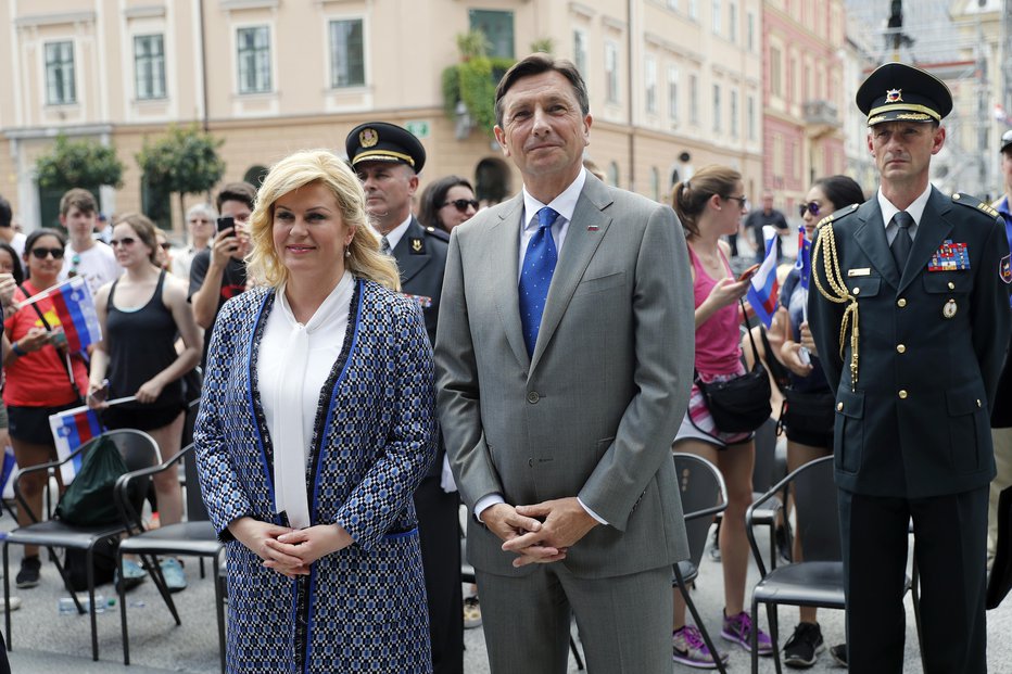 Fotografija: Kolinda Grabar Kitarović in Borut Pahor. FOTO: Uroš Hočevar