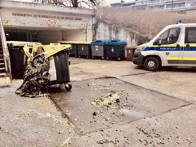 Skupil jo je smetnjak. FOTO: Bralka poročevalka