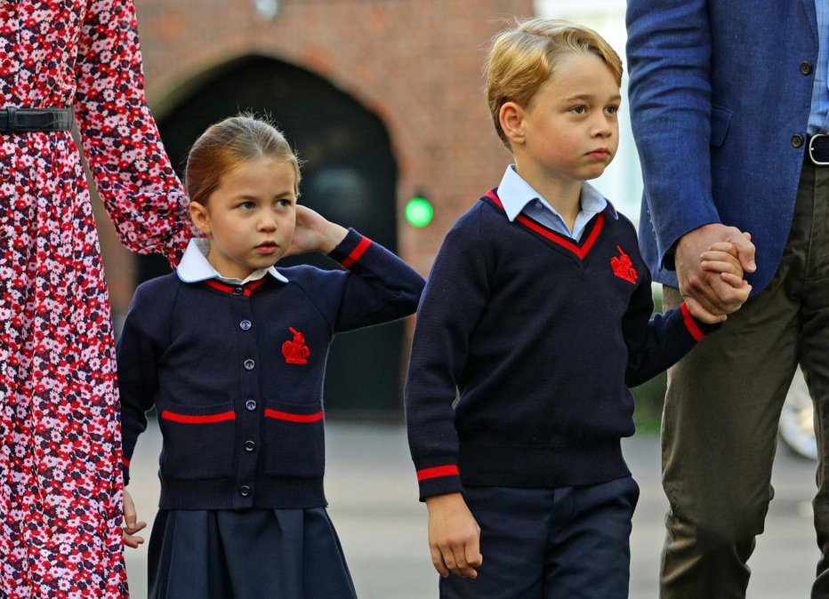 Fotografija: Princ George in princesa Charlotte. FOTO: Reuters