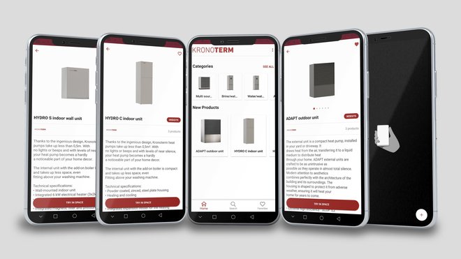 Brezplačna aplikacija, s katero v nekaj korakih postavite novo toplotno črpalko v svoj dom. FOTO: Kronoterm
