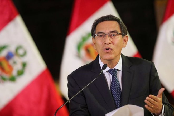 Predsednik Martín Vizcarra FOTO: REUTERS