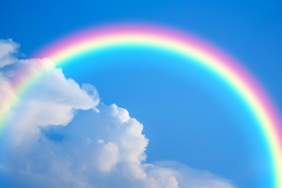 Fotografija: Sky and rainbow background