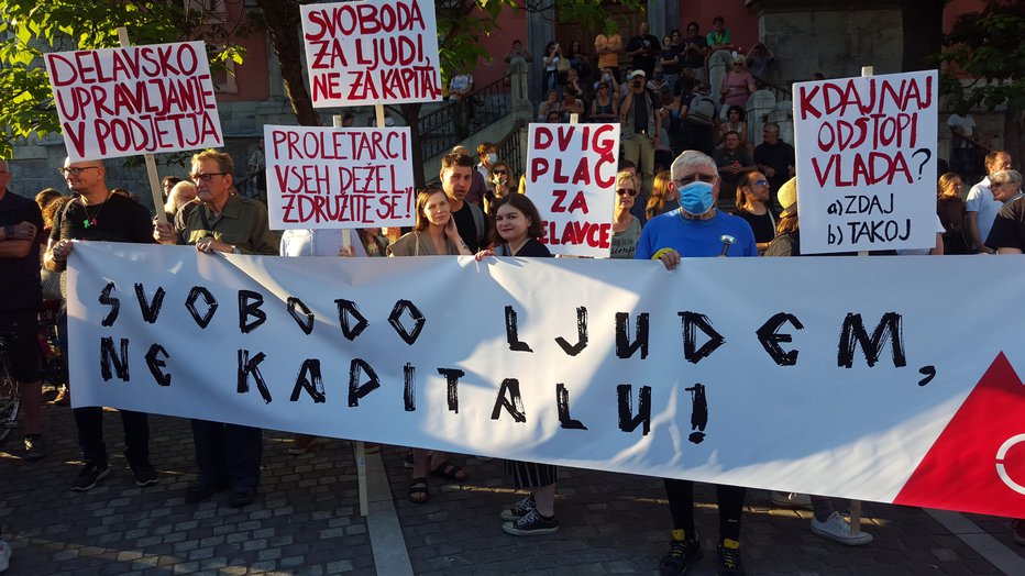 Fotografija: Protesti. FOTO: Borut Tavčar