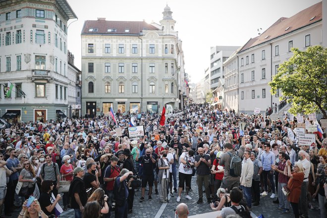 Protivladni protesti v Ljubljani, 26. junija 2020. FOTO: Uroš Hočevar