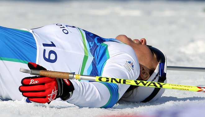 Petra Majdič je pokazala moč volje, ko je leta 2010 osvojila olimpijsko kolajno z zlomljenim rebrom. FOTO: Matej Družnik