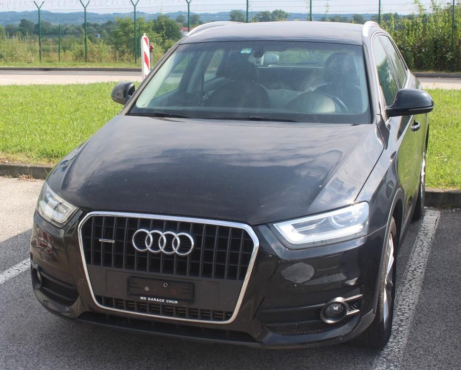 Fotografija: Zaseženi audi Q3. FOTO: PMP Obrežje