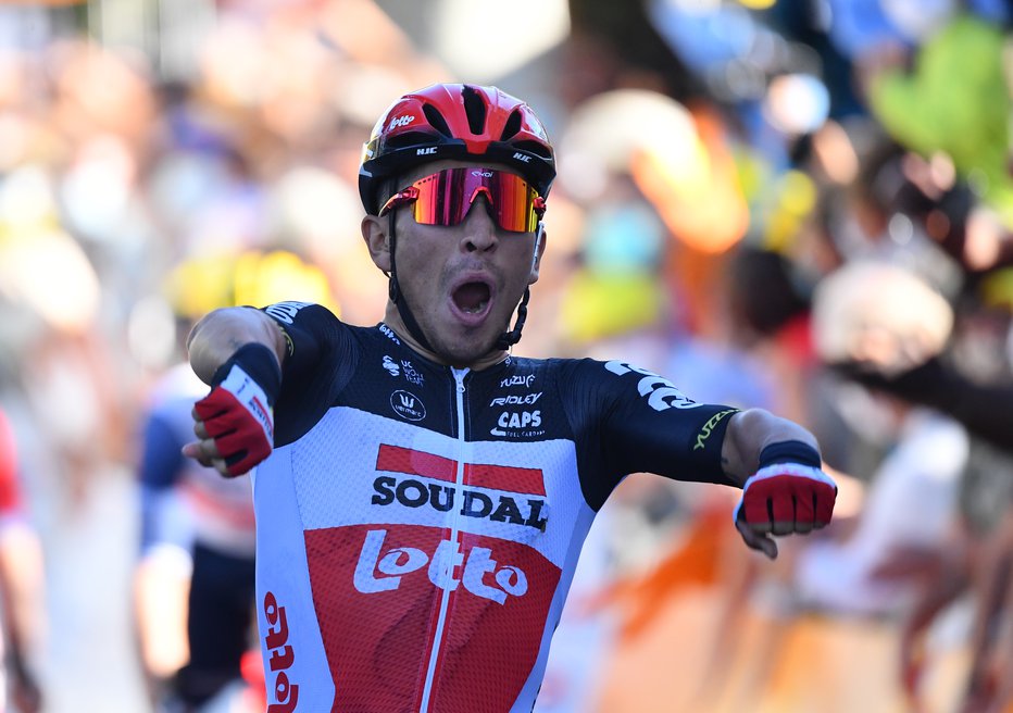 Fotografija: Caleb Ewan je v 3. etapi slavil izjemno sprintersko zmago, danes pa bodo v ospredju spet hribolazci. Foto: Stuart Franklin/Reuters