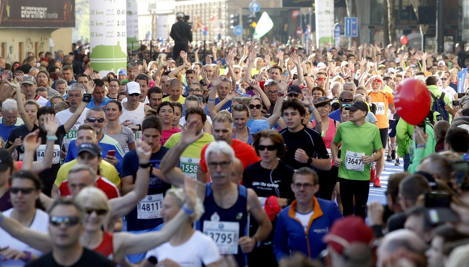 Fotografija: Utrinek z lanskega maratona. FOTO: Roman Šipić, Delo