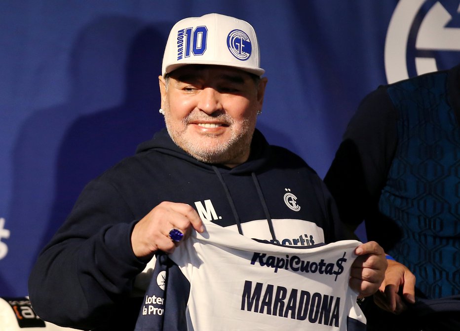 Fotografija: Diego Maradona je nedavno postal trener ekipe Gimnasia y Esgrima. FOTO: Agustin Marcarian, Reuters