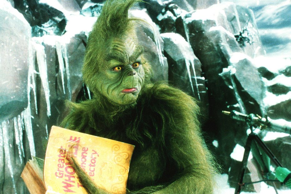 Fotografija: V igranem filmu Kako je Grinch ukradel božič je glavnega antijunaka odlično upodobil Jim Carrey.