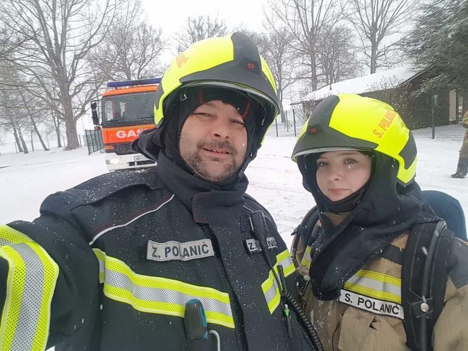 Fotografija: Naj prostovoljec leta Zvonko Polanič in njegova hči Urša: gasilci so letos najbolj prikrajšani za mladino. FOTO: Osebni Arhiv