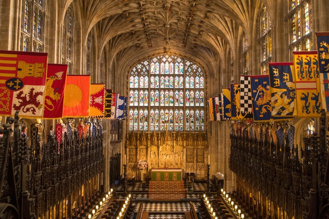 WINDSOR, UNITED KINGDOM - FEBRUARY 11: A view of the Quire in St George's Chapel at Windsor Castle, where Prince Harry and Meghan Markle will have their wedding service, February 11, 2018 in Windsor, England. The Service will begin at 1200, Saturday, May 19 2018. The Dean of Windsor, The Rt Revd. David Conner, will conduct the Service. The Most Revd. and Rt Hon. Justin Welby, Archbishop of Canterbury, will officiate as the couple make their marriage vows. (Photo by Dominic Lipinski - WPA Pool/Getty Images) FOTO: Wpa Pool Getty Images