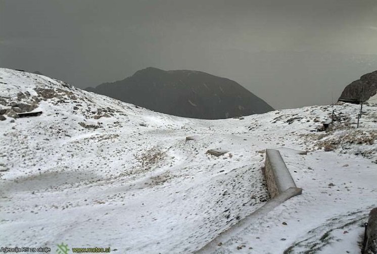 Fotografija: Takšno je stanje na Kredarici. FOTO: Meteo