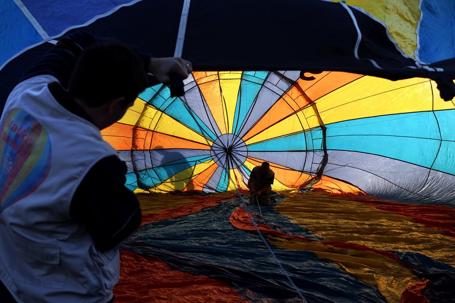 Fotografija: Toplozračni balon FOTO: Voranc Vogel/Delo