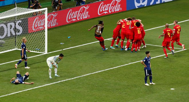 Japonska reprezentanca je v izdihljajih osmine finala priznala premoč Belgiji. FOTO: Reuters