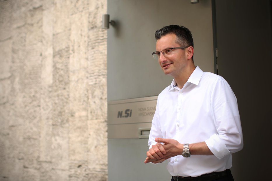 Fotografija: Marjan Šarec na sedežu stranke NSi, kjer sta se sestala s strankarskim prvakom Matejem Toninom. Ljubljana, Slovenija 12.junija 2018. FOTO: Jure Eržen/Delo