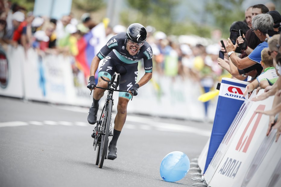 Fotografija: Na dirki po Sloveniji je za ekipo Bora Hansgrohe nastopil tudi Poljak Rafal Majka. FOTO: Uroš Hočevar