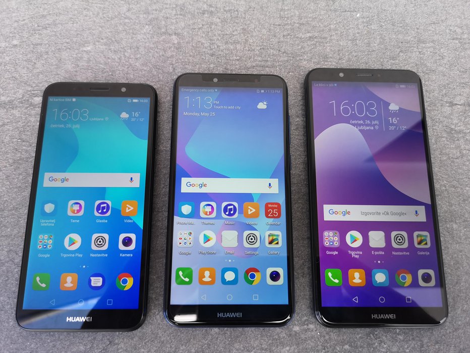 Fotografija: Huawei Y5, Y6 in Y7 prime FOTO: Staš Ivanc