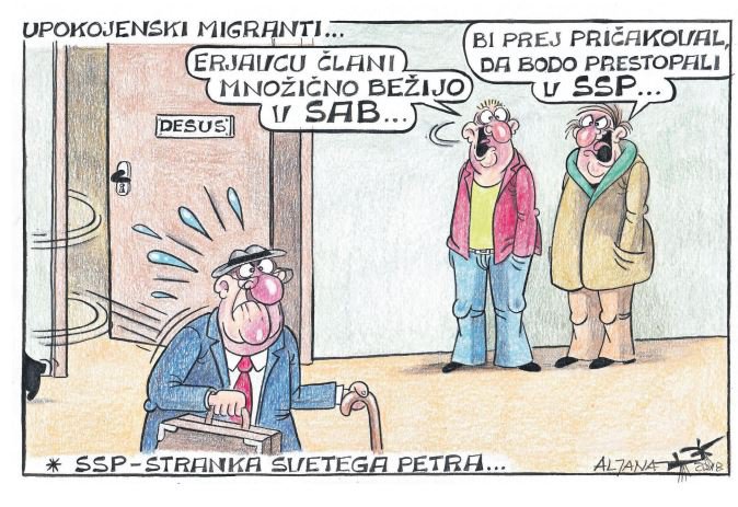 Fotografija: Ponedeljkova karikatura FOTO: Aljana Primožič Fridauer