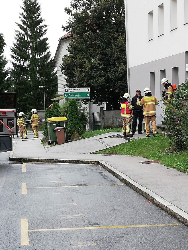 Panika v centru Kranja. FOTO: M. U.