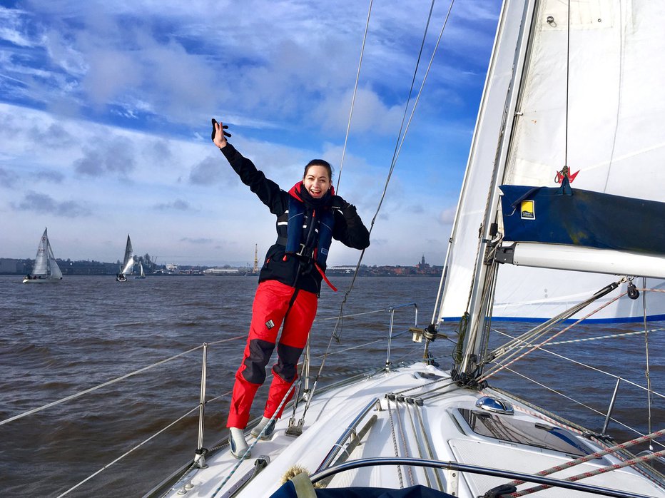 Fotografija: Z veseljem sodeluje na regatah na reki Mersey. FOTO: osebni arhiv