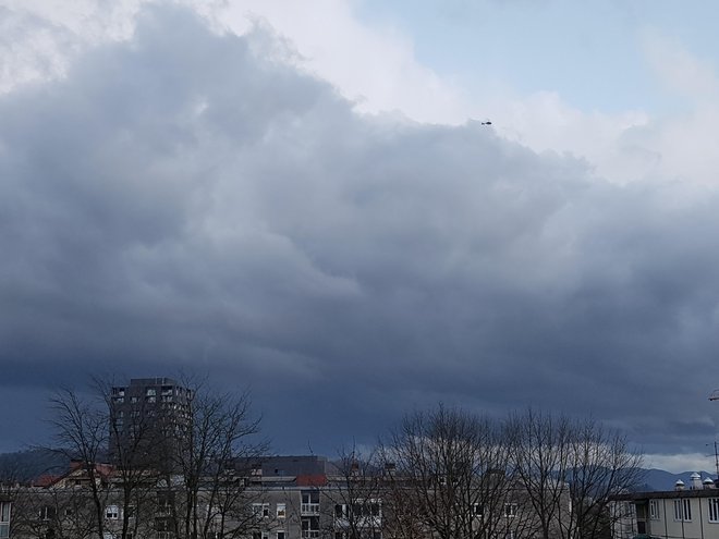 Nad Ljubljano. FOTO: Mirko, bralec poročevalec