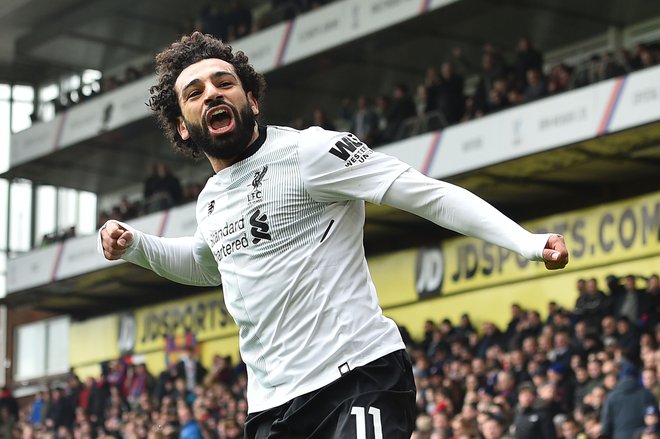 Napadalec Liverpoola Mohamed Salah je v tej sezoni na 41 tekmah zabil 37 golov. Foto: AFP