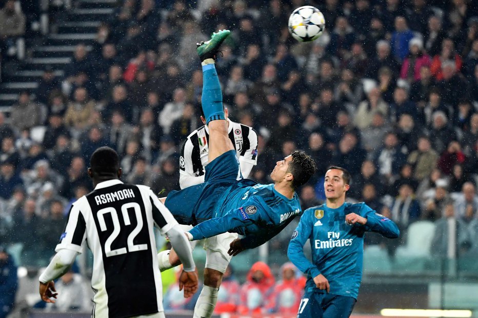 Fotografija: Cristiano Ronaldo v Torinu, 3. aprila 2018. Za zgodovino. Foto: AFP