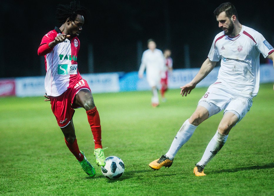 Fotografija: Ibrahim Mensah je z boljšo prehrano prišel do zadetkov. Foto: nkaluminij.net