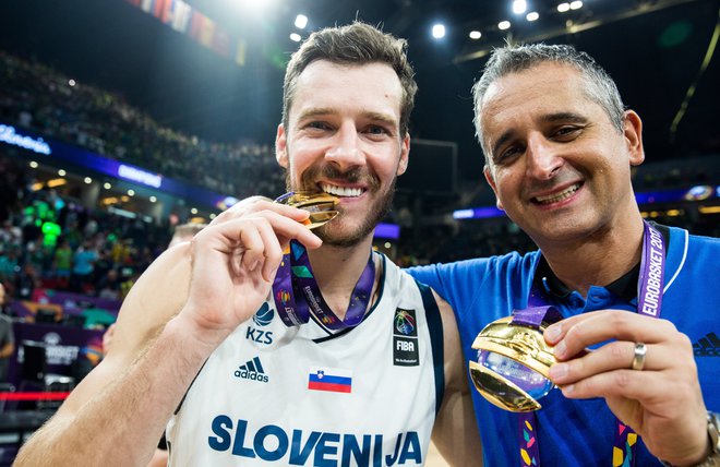 Goran Dragić in trener igor Kokoškov. FOTO: Expa, Pixsell