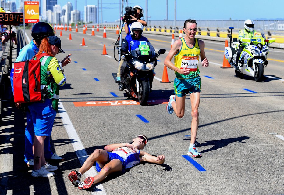 Fotografija: Callum Hawkins je vodil, a je tik pred koncem omagal. FOTO: Reuters