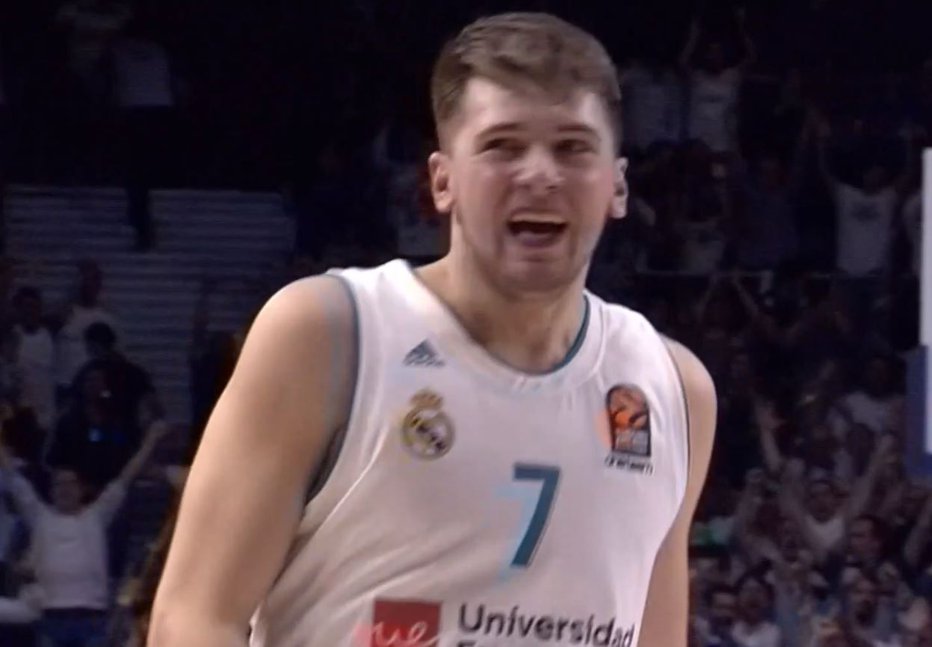 Fotografija: Luka Dončić. FOTO: Euroleague, zaslonska slika