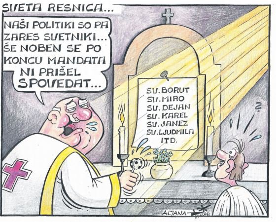 Fotografija: Nedeljska karikatura. FOTO: Aljana Fridauer Primožič