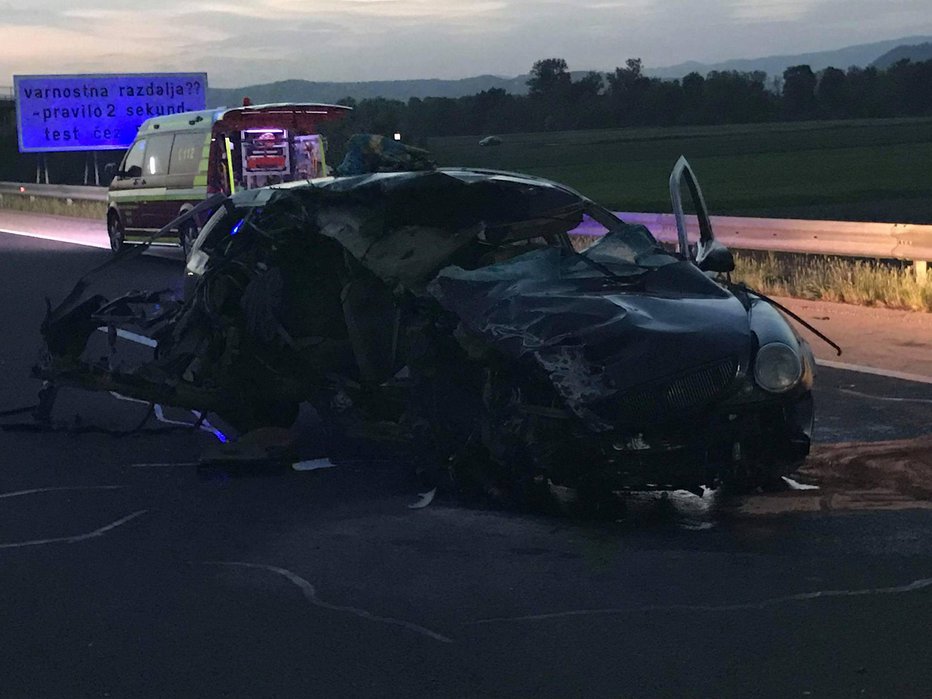 Fotografija: Zgodilo se je zvečer na dolenjski avtocesti. FOTO: Dolenjska News