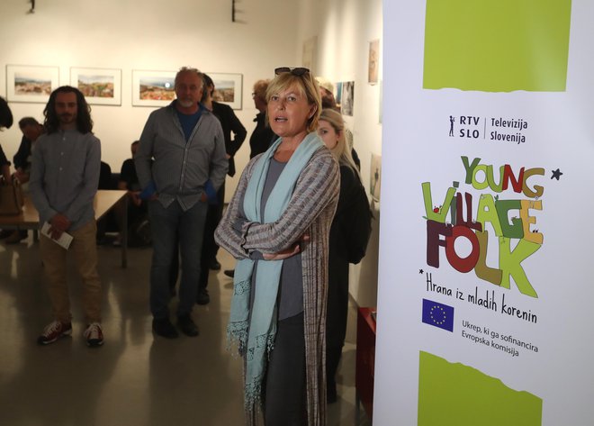 Barbara Zrimšek je predstavila medijski projekt Young Village Folk – Hrana iz mladih korenin. FOTO: Dejan Javornik