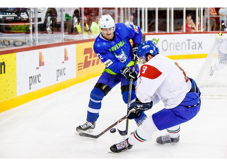 Fotografija: Risi niso napredovali med hokejsko elito, a je bil Sabahudin Kovačevič izbran v najboljšo postavo madžarskega SP. FOTO: IIHF