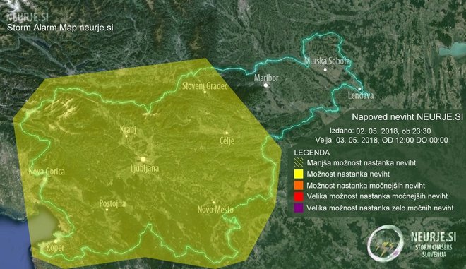 Vreme v prihodnjih dneh. FOTO: Meteo.si