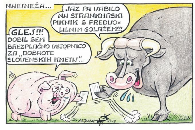 Fotografija: Petkova karikatura FOTO: Aljana Primožič Fridauer