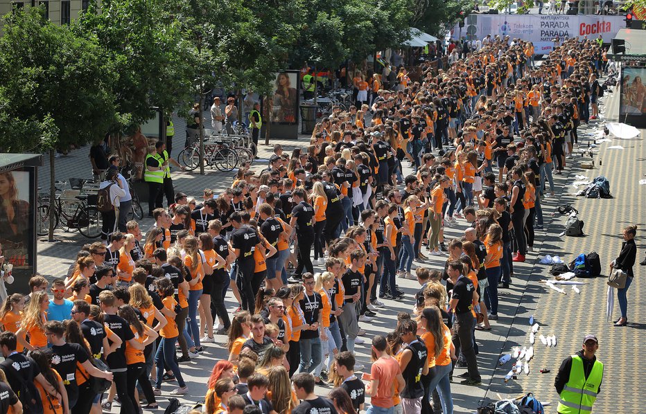 Fotografija: Maturantska četvorka 19. 5. 2017 v Ljubljani. FOTO: Jože Suhadolnik, Delo