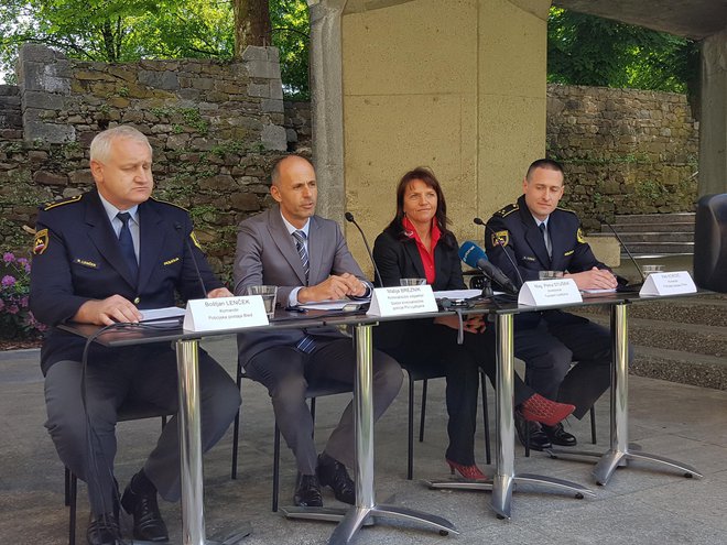 Boštjan Lenček, Matija Breznik, Petra Stušek in Aleš Kordič. FOTO: A. L.