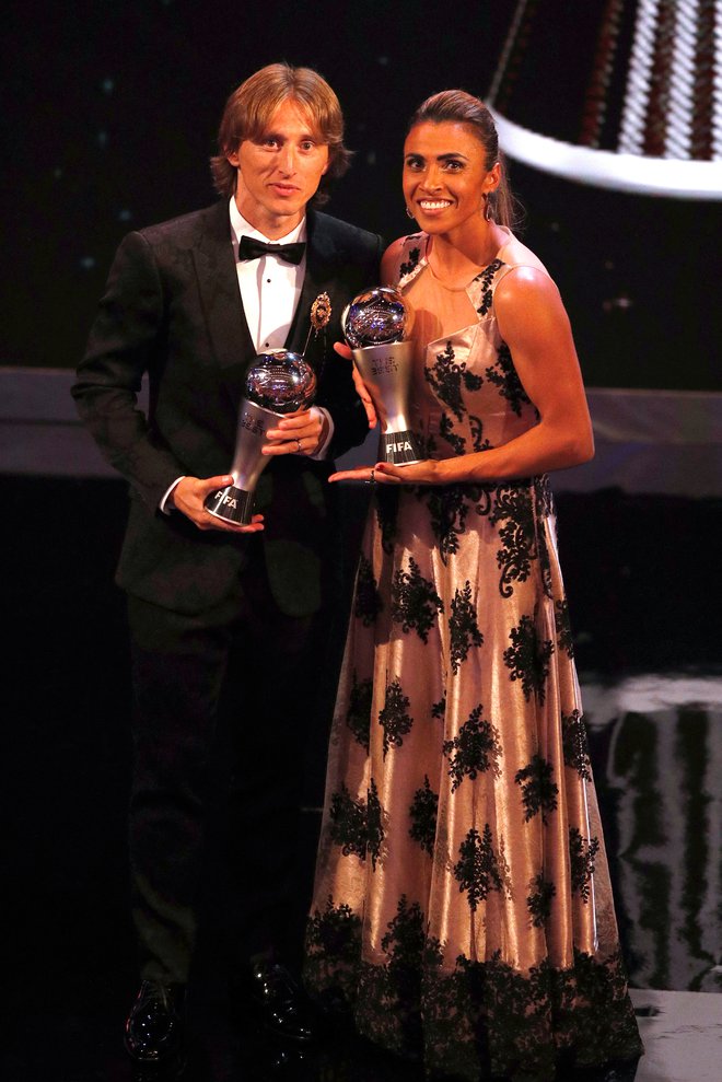 Luka Modrić in Marta. FOTO: John Sibley, Reuters