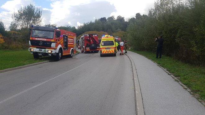 Posledice nesreče na lokalni cesti Goričane–Medvode FOTO: Timotej, bralec poročevalec