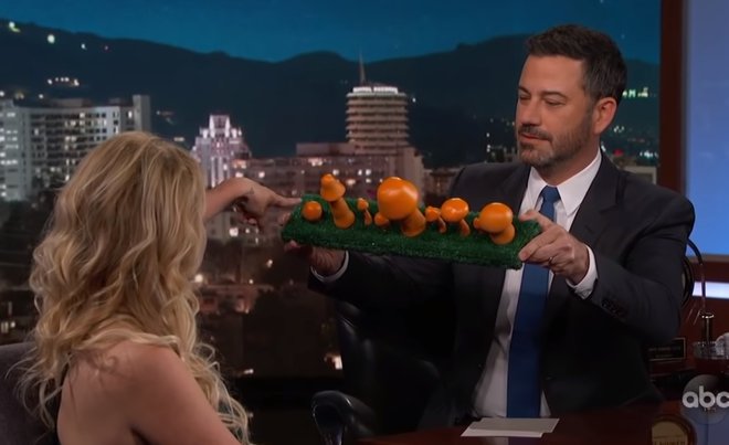 Stormy Daniels v oddaji Jimmy Kimmel Live. FOTO: Youtube