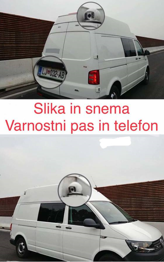 Beli kombi nadzoruje voznike na cesti. FOTO: Facebook