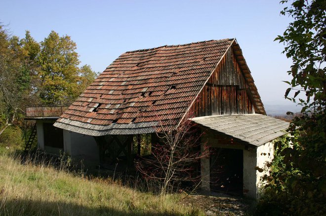 Poslopje ob hiši se je skoraj sesulo že pred desetletjem.