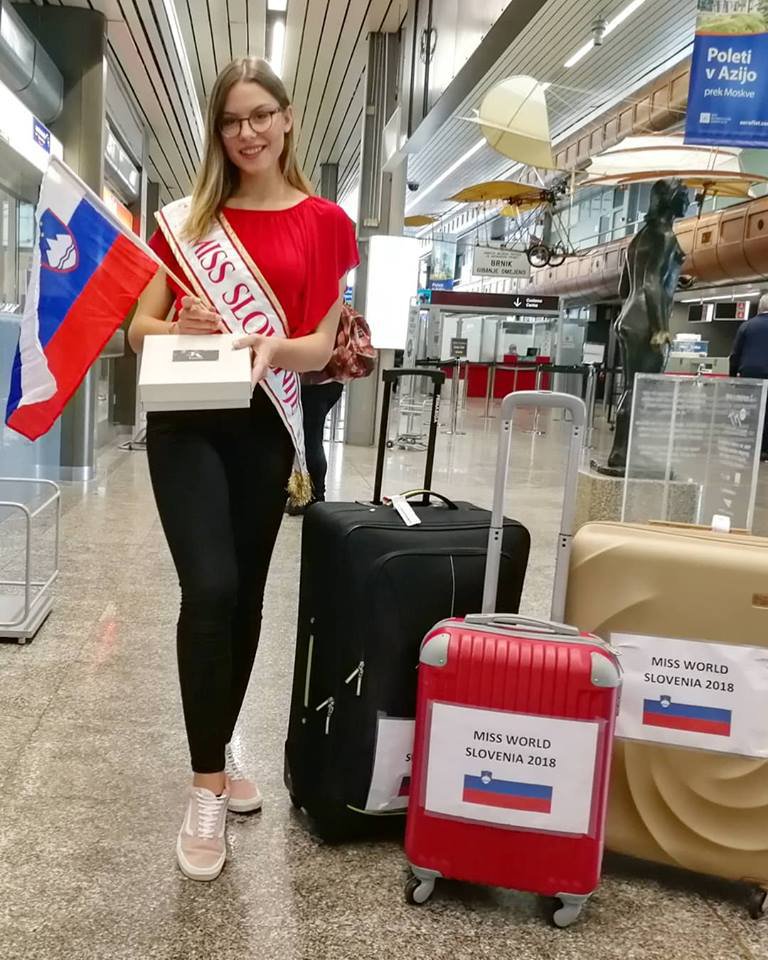 Fotografija: Lara Kalanj je že odpotovala na svetovni izbor na Kitajsko. FOTO: Facebook/miss Slovenia